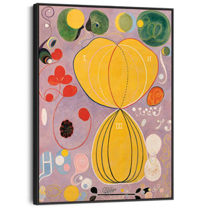 Hilma AF Klint Colourful Wall Art Framed Canvas Print of Abstract No7 Adulthood Painting