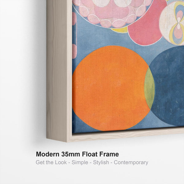 Hilma AF Klint Blue Abstract Wall Art Framed Canvas Print of No2 Childhood Painting