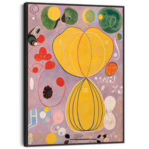 Hilma AF Klint Colourful Wall Art Framed Canvas Print of Abstract No7 Adulthood Painting