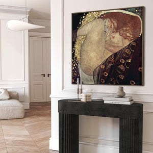 Gustav Klimt - Danae - Large Wall Art Framed Canvas Print - XL 100cm x 100cm