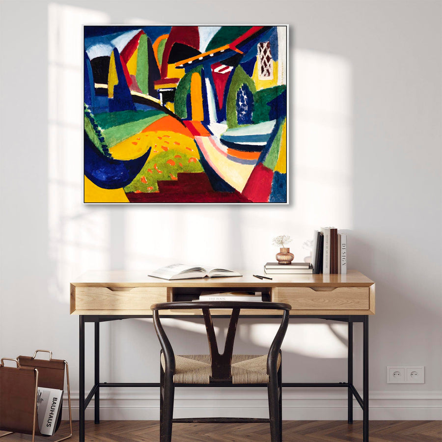 Large Colourful Abstract Wall Art Framed Canvas Print of Henry Lyman Sayen Scheherazade Painting