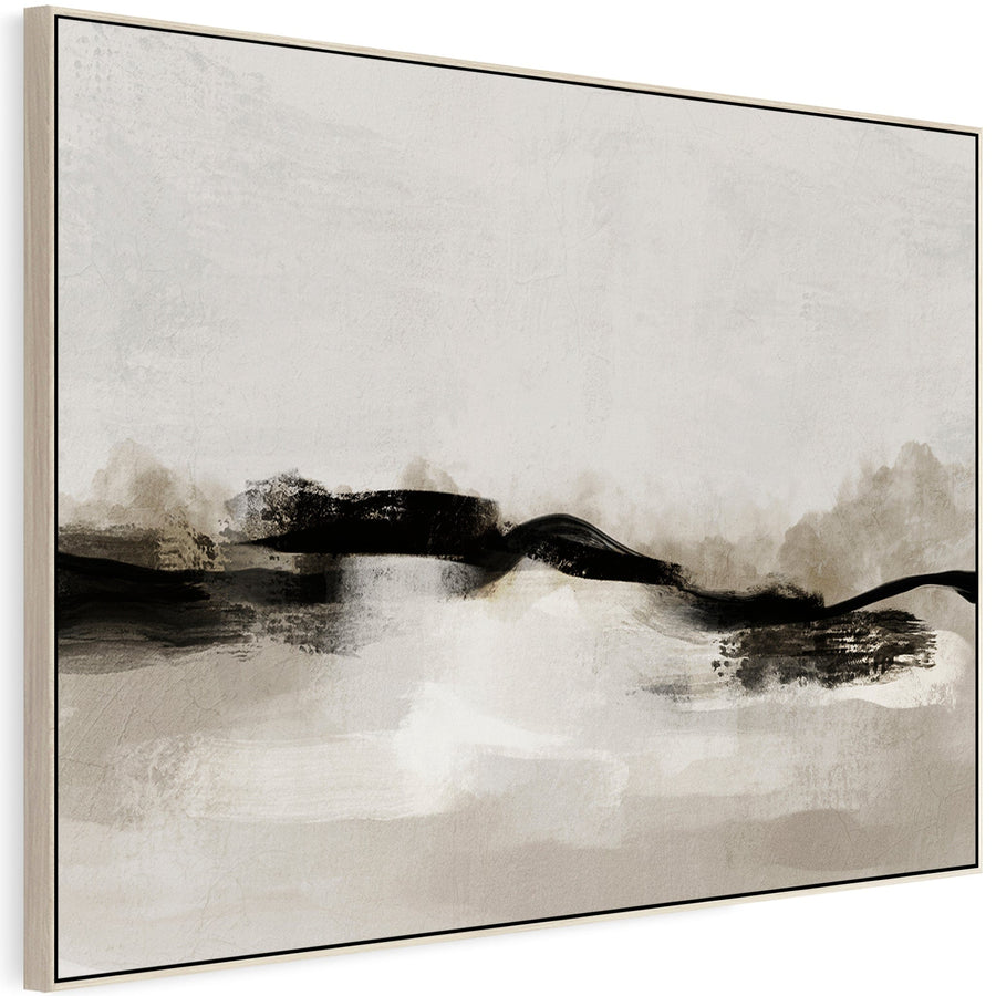 Neutral Wall Art Prints - Framed Canvas for Living Room - Beige - 2083
