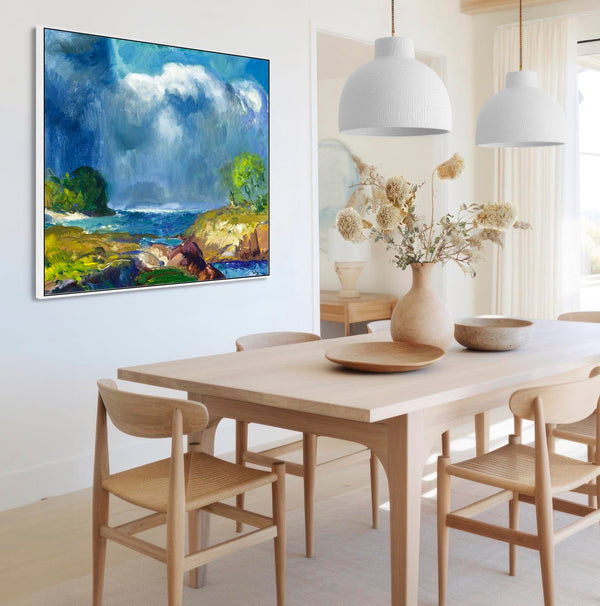 George Wesley Bellows Framed Wall Art Print Canvas The Coming Storm