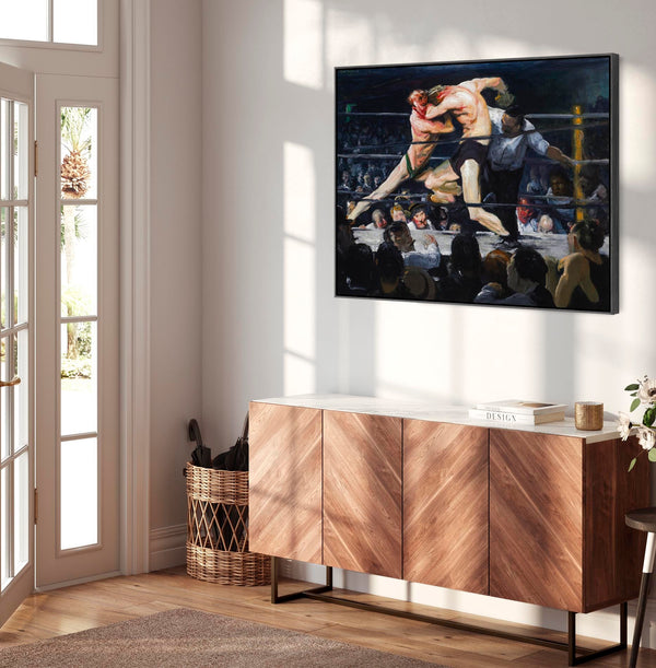 George Wesley Bellows Framed Wall Art Print Canvas Fighting Stag at Sharkeys Boxing