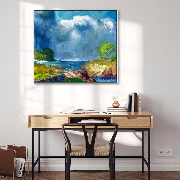 George Wesley Bellows Framed Wall Art Print Canvas The Coming Storm