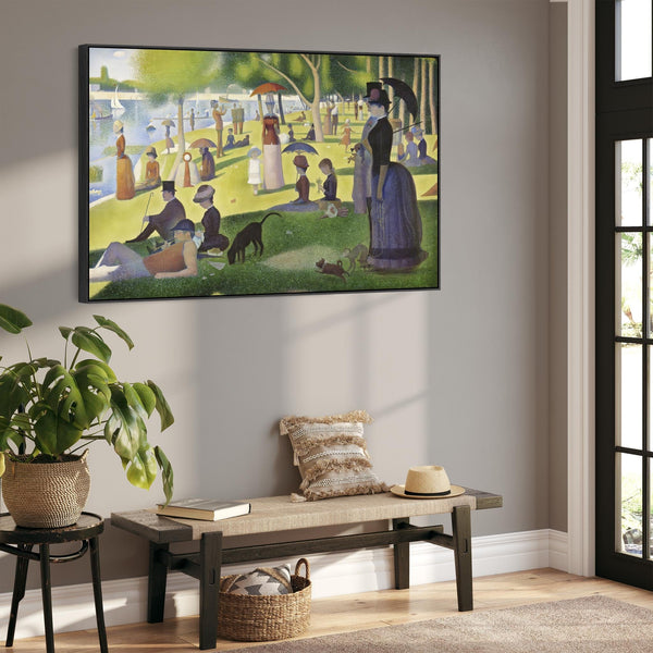 Georges Seurat Framed Wall Art Print Canvas A Sunday on La Grande Jatte