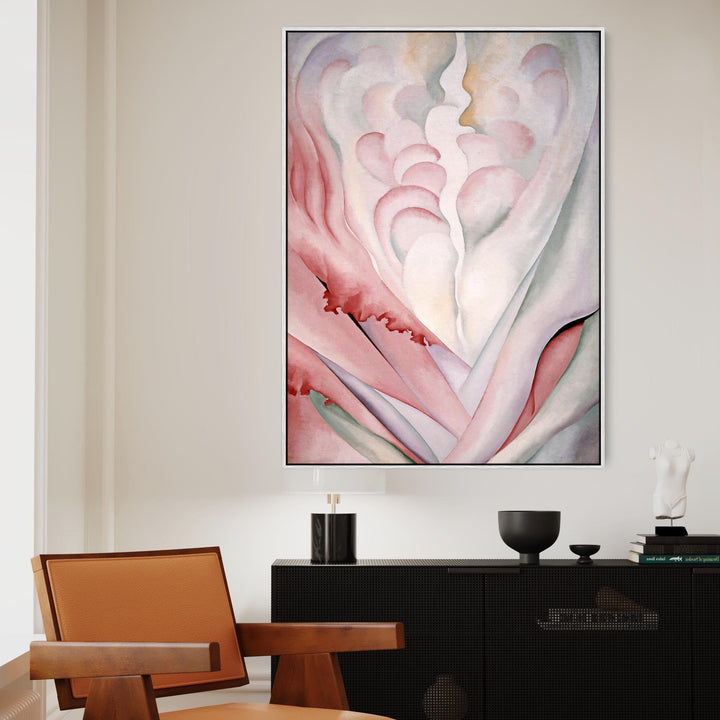 Georgia OKeeffe Artwork Canvas Print Framed Flower Abstraction 1924 - FFp-2573-W-L