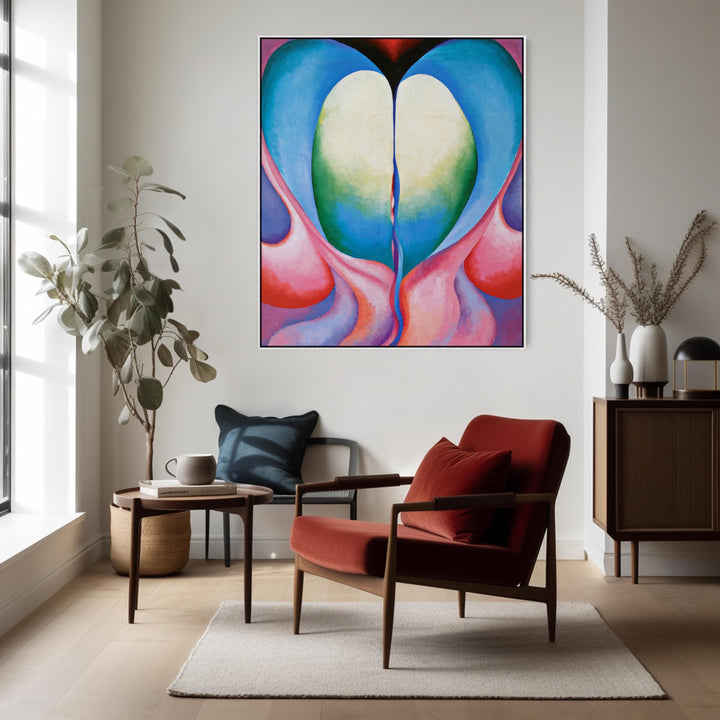 Georgia OKeeffe Framed Wall Art Print Canvas Abstract Series 1 No 8 - FFPob-2574-W-L