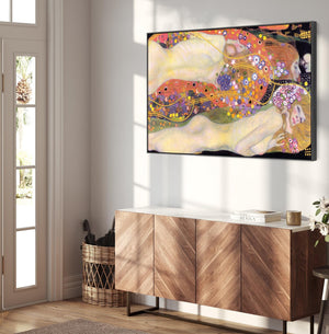 Gustav Klimt Framed Wall Art Print Canvas Water Serpents II Wasserschlangen