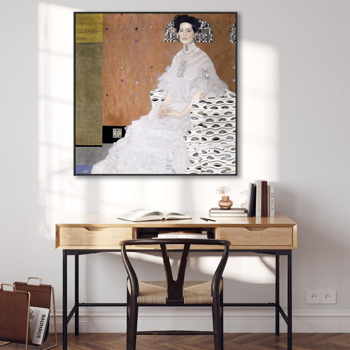 Gustav Klimt Framed Art Print - Bildnis Fritza Riedler - on Canvas - FFs-2530-B-XL