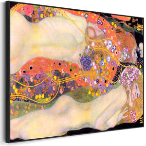 Gustav Klimt Framed Wall Art Print Canvas Water Serpents II Wasserschlangen