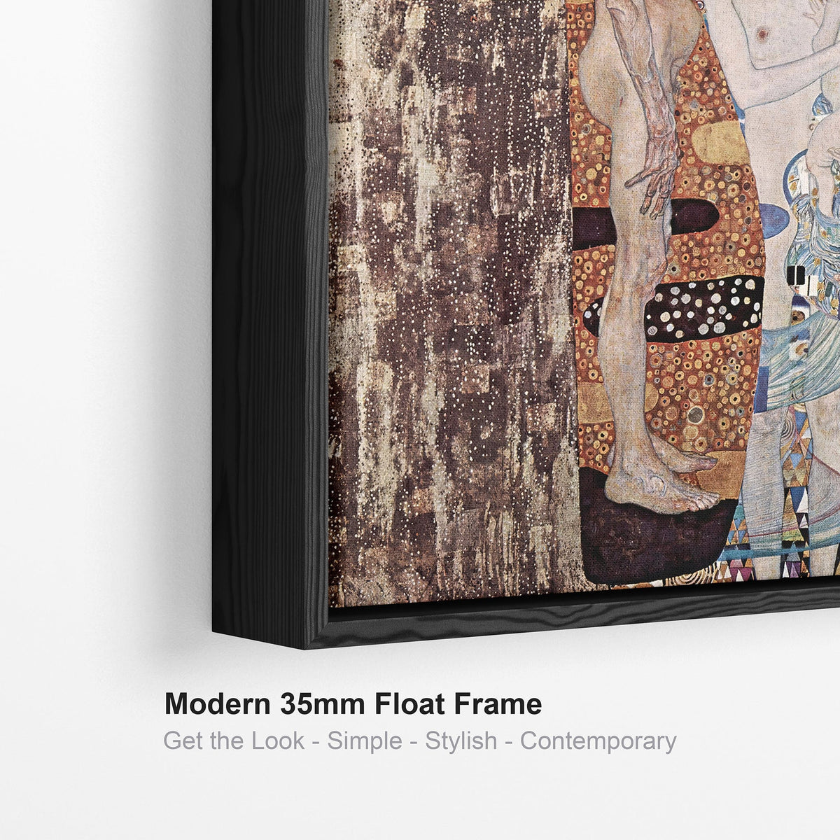 Gustav Klimt Abstract - Three Ages of a Woman - Framed Canvas Wall Art ...