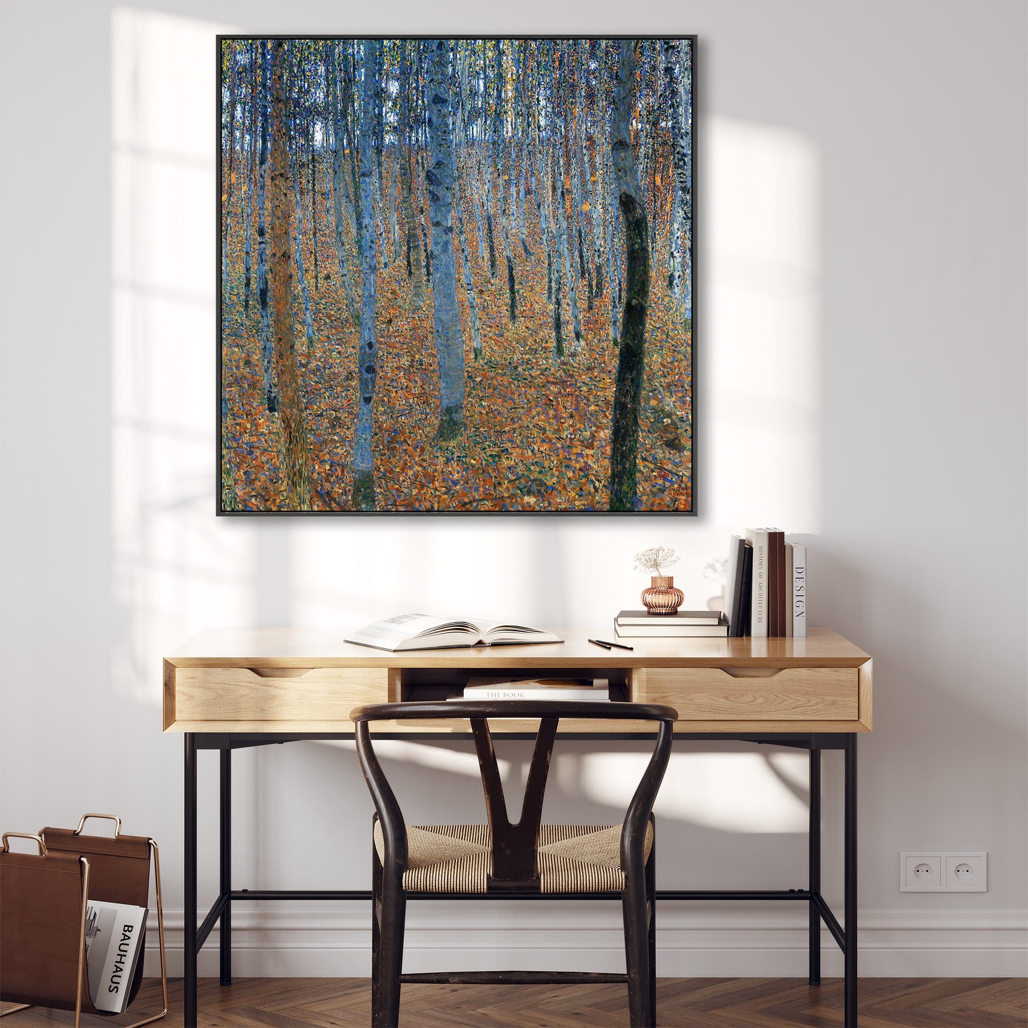 Gustav Klimt Birch Trees - Framed Canvas Wall Art - Beech Grove