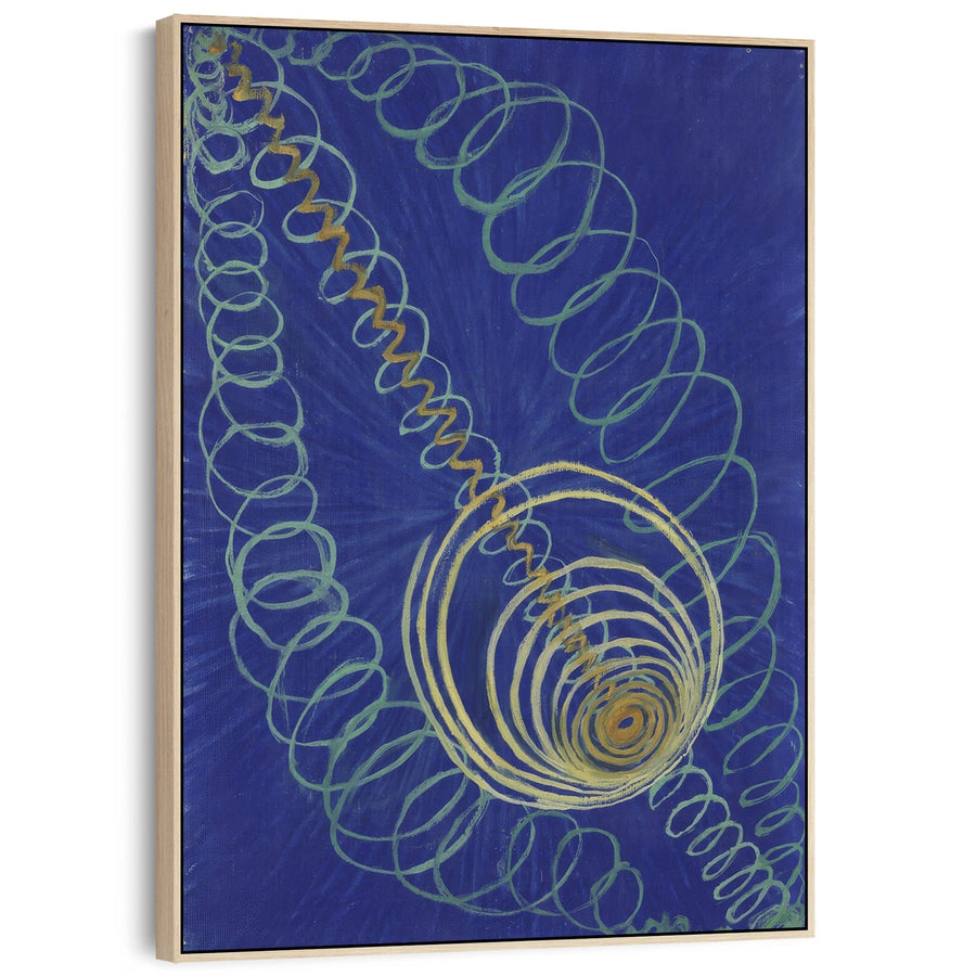 Hilma AF Klint Blue Yellow Abstract Wall Art Framed Canvas Print of No16 Primordial Chaos Painting