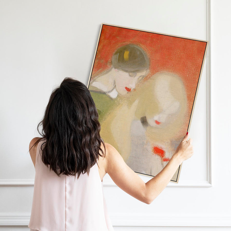 Helene Schjerfbeck Wall Art Canvas Print Framed The Family Heirloom