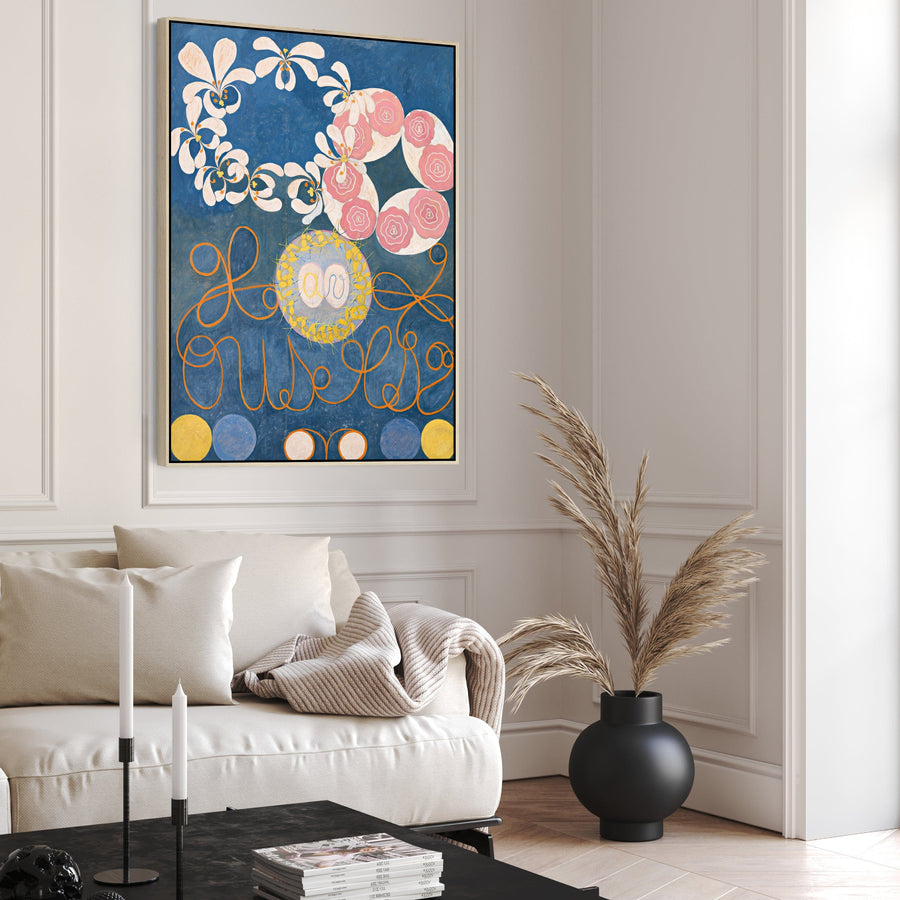 Hilma AF Klint Abstract Wall Art Framed Canvas Print of Colourful No1 Childhood Painting