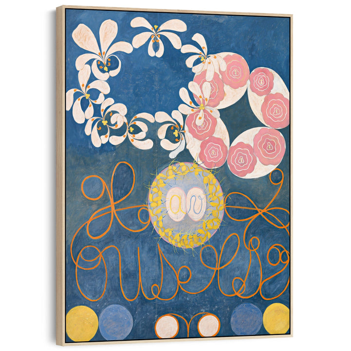 Hilma AF Klint Abstract Wall Art Framed Canvas Print of Colourful No1 Childhood Painting - FFp-2188-N-S