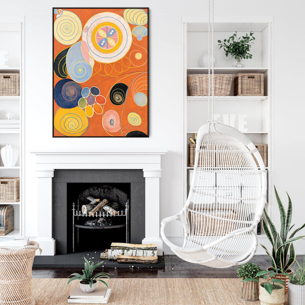 Hilma AF Klint Wall Art Framed Canvas Print of Abstract No3 Youth Painting