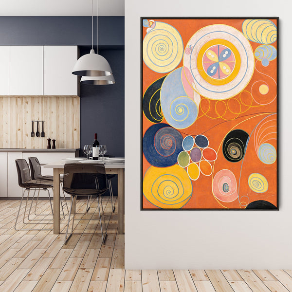 Hilma AF Klint Wall Art Framed Canvas Print of Abstract No3 Youth Painting