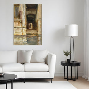 Extra Large John Singer Sargent Wall Art Framed Canvas Painting of Venetian Passageway