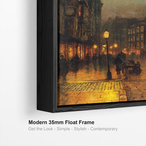 John Atkinson Grimshaw Framed Artwork Print on Canvas Blackman Street in London