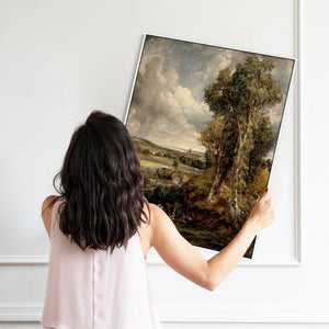 John Constable - Framed Wall Art Print Canvas Picture - The Vale of Dedham