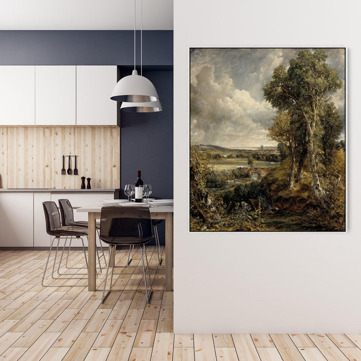 John Constable - Framed Wall Art Print Canvas Picture - The Vale of Dedham - FFPob-2552-W-L