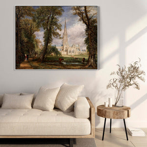 John Constable - Framed Wall Art Print Canvas Picture - Salisbury Cathedral