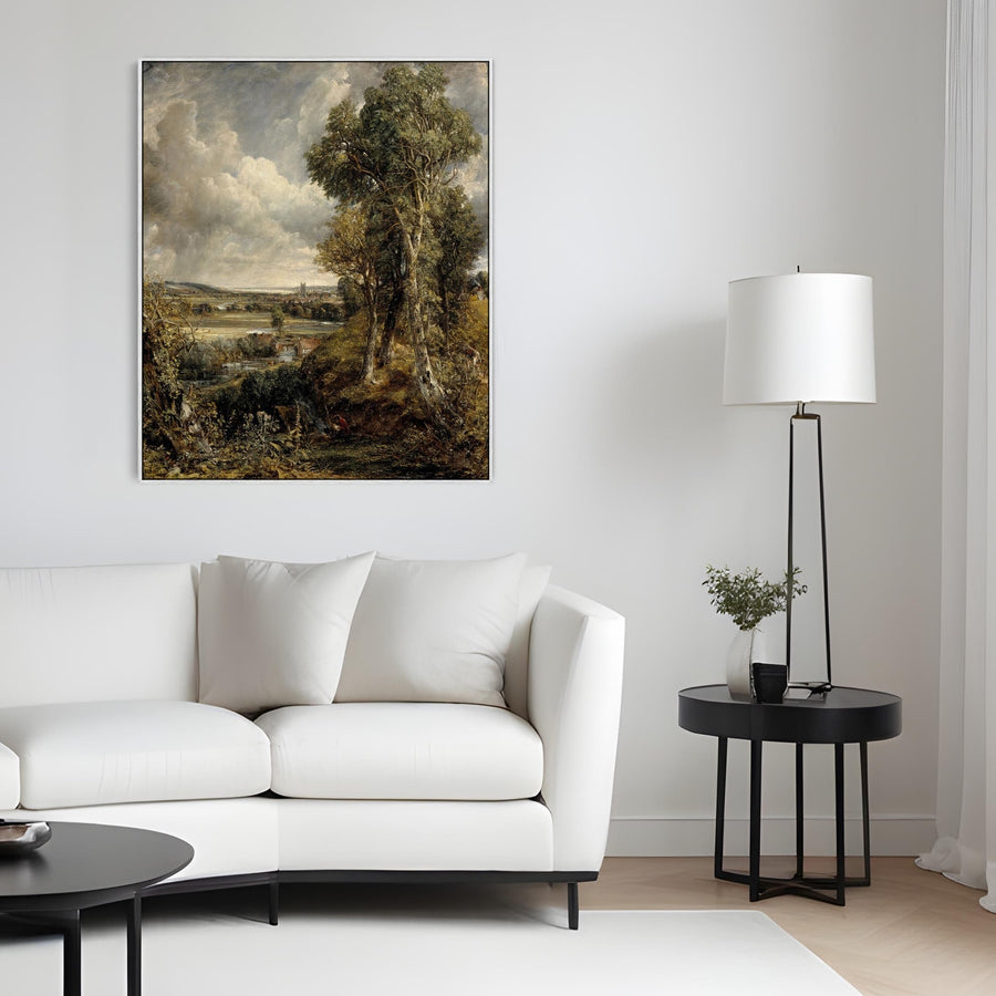 John Constable - Framed Wall Art Print Canvas Picture - The Vale of Dedham