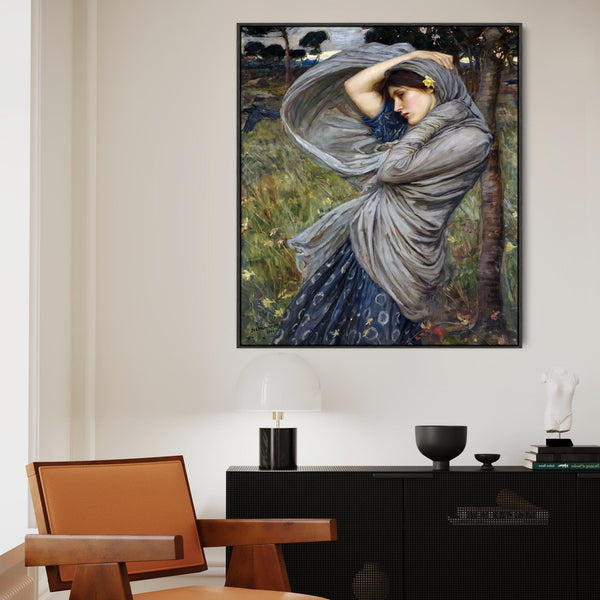 John William Waterhouse Framed Canvas Artwork Print Boreas 1903
