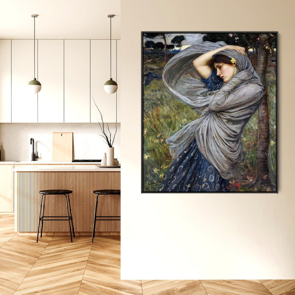 John William Waterhouse Framed Canvas Artwork Print Boreas 1903