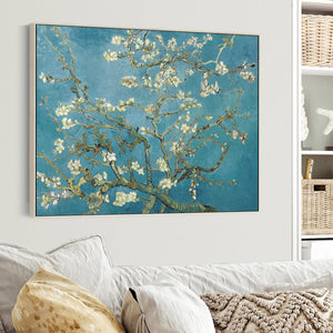 Large Vincent Van Gogh Wall Art Framed Canvas Print of Almond Blossom Floral Painting