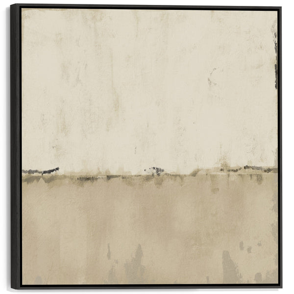 Neutral Abstract Framed Canvas Wall Art - Modern Cream Square Artwork