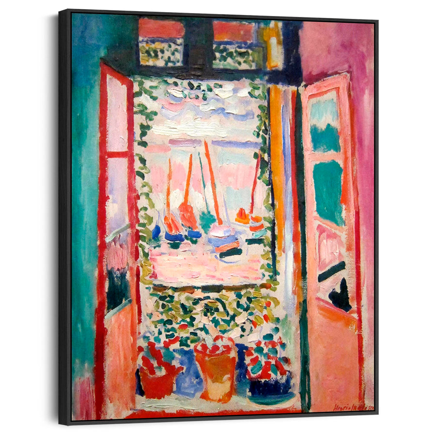 Large Colourful Henri Matisse Wall Art Framed Canvas Print of Open Window Collioure Painting