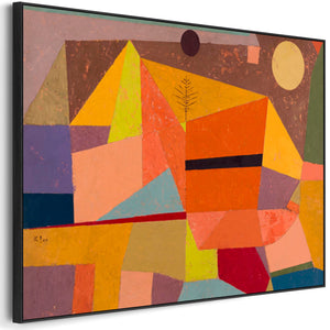 Large Colourful Abstract Wall Art Framed Canvas Print Paul Klee Joyful Mountain Landscape Painting