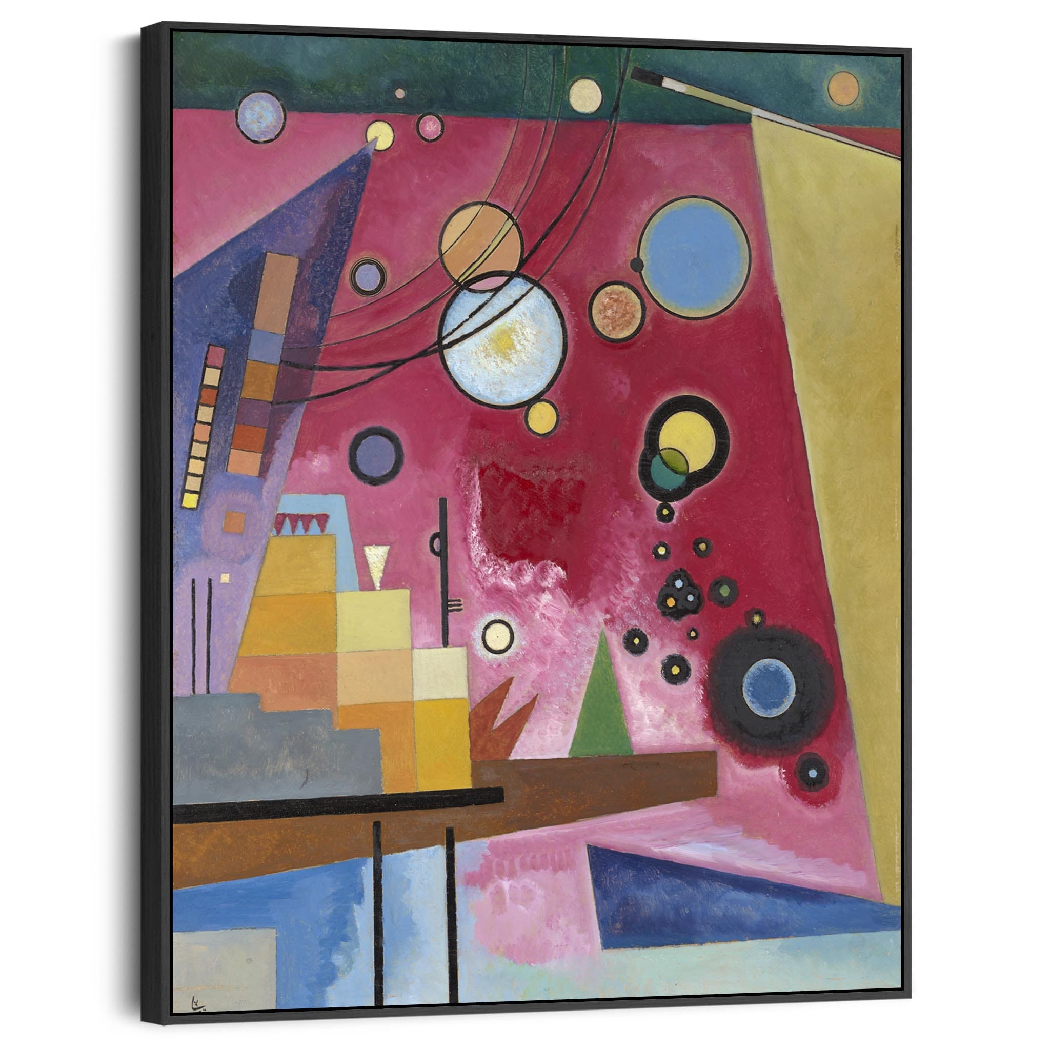 S-M-L-XL Custom Ceramic Abstract Painting Tile Mural. orders Abstract Red Spot Ii Roter Fleck Ii By Wassily Kandinsky