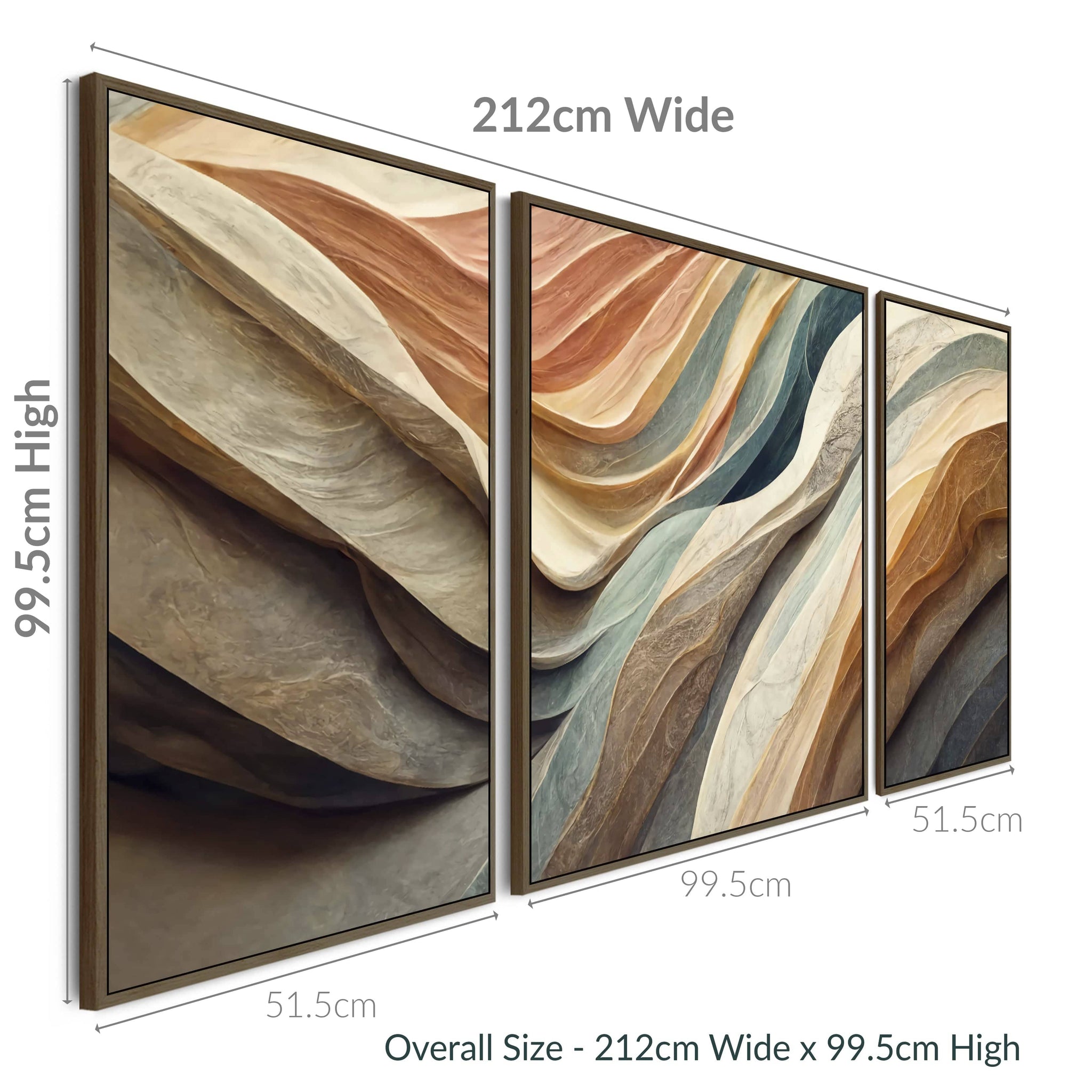 Extra Large Framed Wall Art Pictures for Living Room Abstract Set of