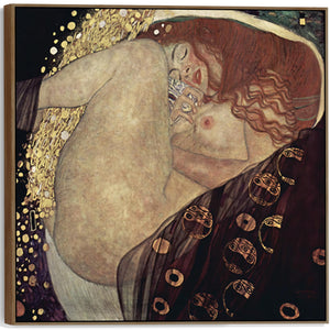 Gustav Klimt - Danae - Large Wall Art Framed Canvas Print - XL 100cm x 100cm