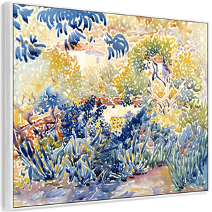 Large Henri Edmond Cross Colourful Framed Wall Art Print of Artists Garden at Saint Clair Painting