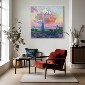 Large Henri Edmond Cross Framed Wall Art Print of The Pink Cloud Abstract Painting - 100cm x 100cm