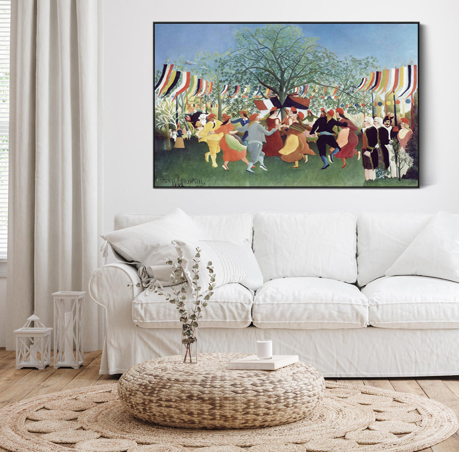 Large Henri Rousseau Wall Art Framed Canvas Print of Centennial of Independence Famous Painting