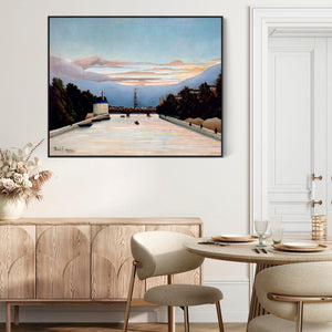 Large Henri Rousseau Wall Art Framed Canvas Print of The Eiffel Tower Famous Painting