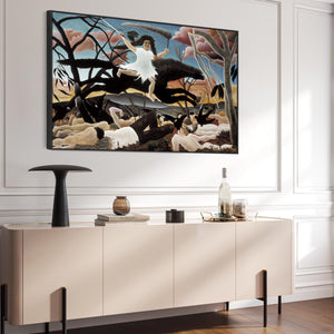 Large Henri Rousseau Wall Art Framed Canvas Print of War La Guerre Famous Painting