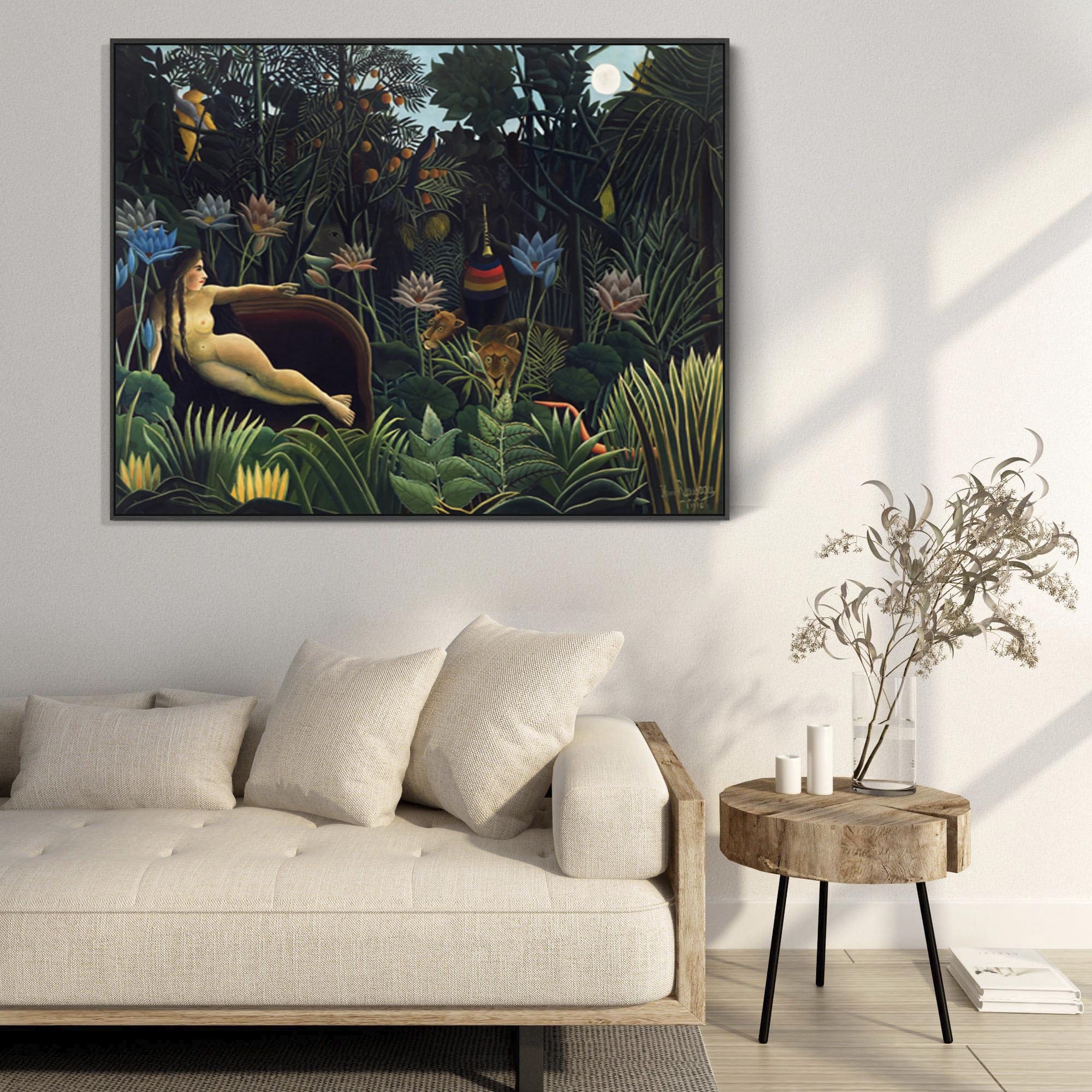 Large Henri Rousseau Wall Art Framed Canvas Print of The Dream Famous