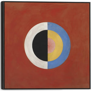 Hilma AF Klint - Large Abstract Wall Art Frame Canvas Print of Svanen - XL 100cm x 100cm