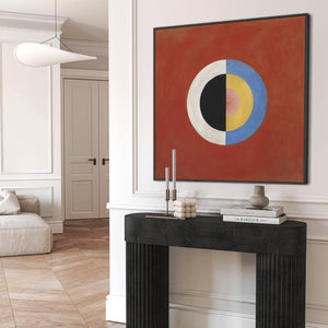 Hilma AF Klint - Large Abstract Wall Art Frame Canvas Print of Svanen - XL 100cm x 100cm