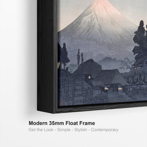 Mount Fuji at Night Japanese Wall Art Framed Canvas Print of Hiroaki Takahashi Shotei Painting