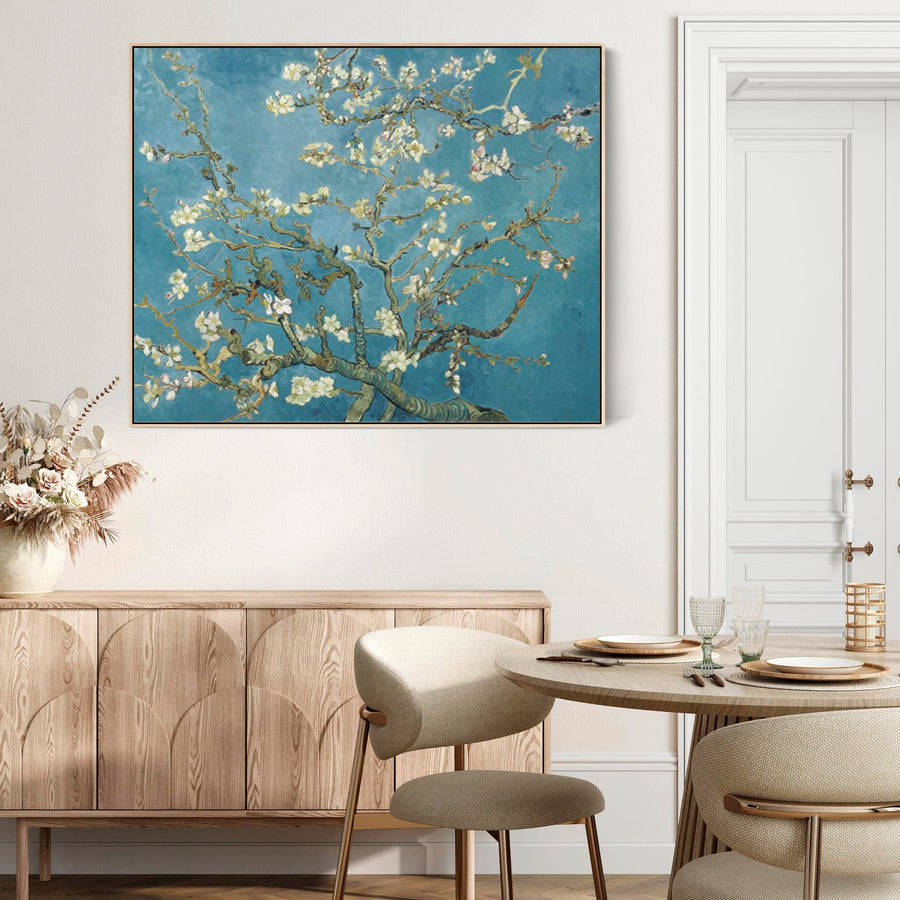 Large Vincent Van Gogh Wall Art Framed Canvas Print of Almond Blossom Floral Painting