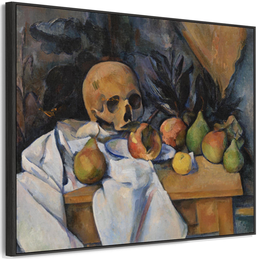 Large Paul Cezanne Wall Art Framed Canvas Print of Still Life with Skull Famous Painting