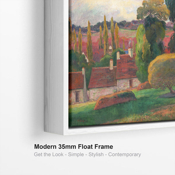 Large Paul Gauguin Wall Art Framed Canvas Print of a Farm in Brittany Landscape Painting